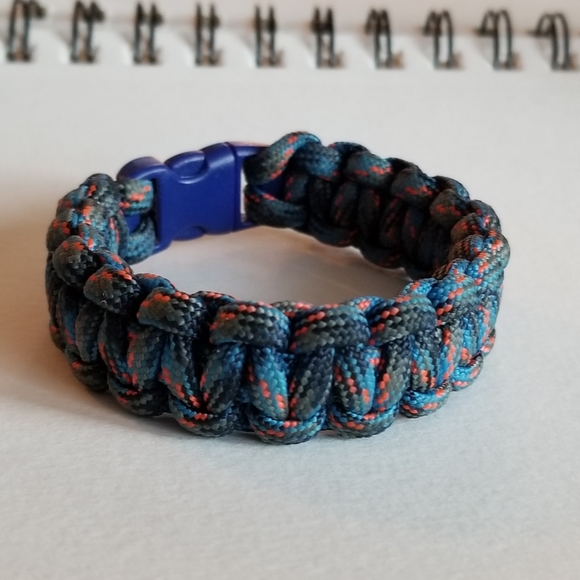Paracord bracelet blue orange para cord - Picture 10 of 10